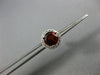 ESTATE 1.94CT DIAMOND & AAA GARNET 14KT WHITE GOLD 3D ROUND HALO STUD EARRINGS