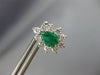 ESTATE 1.9CT DIAMOND & AAA COLOMBIAN EMERALD 14K WHITE GOLD STUD EARRINGS #26077