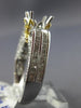 ESTATE LARGE 1.48CT DIAMOND 14K WHITE GOLD 3D FLOWER SEMI MOUNT ENGAGEMENT RING