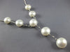 ESTATE LARGE .06CT DIAMOND & AAA PEARL 14KT WHITE GOLD CLASSIC LARIAT NECKLACE