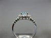 ESTATE 1.12CT DIAMOND & AAA OVAL AQUAMARINE 14KT WHITE GOLD 3D ENGAGEMENT RING