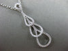 ESTATE LARGE .45CT DIAMOND 18KT WHITE GOLD TEAR DROP LOVE KNOT JOURNEY PENDANT