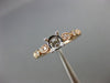 ESTATE .20CT DIAMOND 14KT WHITE & ROSE GOLD OPEN FILIGREE FLOWER ENGAGEMENT RING