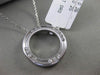 ESTATE .25CT DIAMOND 14KT WHITE GOLD 9 STONE CIRCLE OF LIFE FLOATING PENDANT