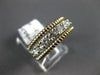 ESTATE WIDE 1.02CT DIAMOND 14KT 2 TONE GOLD SEMI ETERNITY ROPE ANNIVERSARY RING
