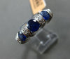 ESTATE 2.21CT DIAMOND & SAPPHIRE 14K WHITE GOLD 3 STONE PAST PRESENT FUTURE RING