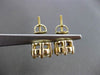 ESTATE LARGE 1.98CT DIAMOND & SAPPHIRE 14KT YELLOW GOLD CLUSTER EARRINGS #24552