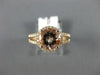 ESTATE LARGE 2.25CT DIAMOND & AAA MORGANITE 14KT ROSE GOLD HALO ENGAGEMENT RING