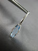 ESTATE 1.41CT DIAMOND & AAA BLUE TOPAZ 14K WHITE GOLD TRAPEZOID HANGING EARRINGS
