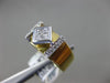 ESTATE WIDE .40CT DIAMOND 14KT WHITE & YELLOW GOLD SQUARE INVISIBLE PROMISE RING