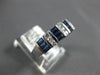 ESTATE 1.24CT DIAMOND & AAA BAGUETTE SAPPHIRE 14K WHITE GOLD 3D ANNIVERSARY RING