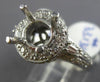 ESTATE .80CT DIAMOND 14K WHITE GOLD FILIGREE MILGRAIN SEMI MOUNT ENGAGEMENT RING