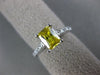 ESTATE 2.3CT DIAMOND & YELLOW TOPAZ 14K WHITE GOLD LUCIDA ENGAGEMENT RING #22462