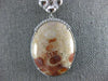 ESTATE LARGE 26.30CT DIAMOND & AAA CORAL 14KT WHITE GOLD 3D OVAL FLOWER PENDANT