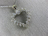 ESTATE .38CT DIAMOND 14KT WHITE GOLD 3D CLASSIC LOVE OPEN HEART PENDANT #18007