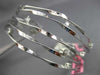ESTATE LARGE .40CT DIAMOND 14K WHITE GOLD MULTI ROW SWIRL ETOILE BANGLE BRACELET