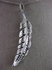 ESTATE .50CT DIAMOND 18KT WHITE GOLD 3D AUTUMN HANDCRAFTED LEAF FLOATING PENDANT