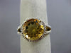 ESTATE 3.52CT DIAMOND & AAA CITRINE 14KT YELLOW GOLD ROUND HALO ENGAGEMENT RING