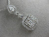 ESTATE LARGE 1.09CT DIAMOND 18K WHITE GOLD MULTI SHAPE CLUSTER SQUARE NECKLACE