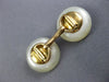 ESTATE LARGE AAA MOTHER OF PEARL 14KT YELLOW GOLD 3D DOUBLE SIDED CUFF LINKS