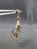 ESTATE LARGE .33CT DIAMOND 14KT BALCK & ROSE GOLD SPIDER WEB CHANDELIER EARRINGS