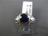 ANTIQUE 1.43CT AAA SAPPHIRE 14K WHITE GOLD 3D SOLITAIRE FILIGREE FUN RING #17356