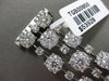 ESTATE MASSIVE 10.95CT DIAMOND 18KT WHITE GOLD FLOWER CLUSTER MULTI ROW BRACELET