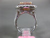 EXTRA LARGE 6.54CT WHITE & PINK DIAMOND 18K WHITE & ROSE GOLD 3D ENGAGEMENT RING