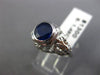 ANTIQUE 1.43CT AAA SAPPHIRE 14K WHITE GOLD 3D SOLITAIRE FILIGREE FUN RING #17356