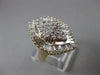 ESTATE LARGE 1.20CT ROUND & BAGUETTE DIAMOND 14K WHITE & YELLOW GOLD RING #22917