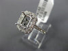 ESTATE WIDE .77CT DIAMOND 14KT WHITE GOLD 3D HALO SEMI MOUNT ENGAGEMENT RING