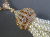 ESTATE EXTRA LARGE 1.50CT DIAMOND & AAA PEARL 18KT ROSE GOLD 3D TASSLE NECKLACE