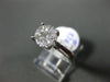 ESTATE LARGE .58CT MULTI CUT DIAMOND 14K WHITE GOLD 3D INVISIBLE ENGAGEMENT RING