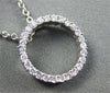 ESTATE .50CT DIAMOND 14KT WHITE GOLD CIRCLE OF LIFE PENDANT W CHAIN AMAZING 1707