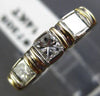 ESTATE .75CT PRINCESS DIAMOND 14KT TWO TONE GOLD WEDDING ANNIVERSARY RING #7305