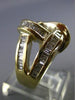 ESTATE LARGE 1.20CT DIAMOND 14KT YELLOW GOLD CRISS CROSS LOVE KNOT RING #19271