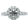 ESTATE .67CT DIAMOND 18KT WHITE GOLD 3D CLASSIC HALO SEMI MOUNT ENGAGEMENT RING
