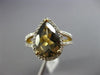 ESTATE 2.91CT DIAMOND & AAA SMOKY TOPAZ 14KT YELLOW GOLD HALO ENGAGEMENT RING