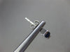 ESTATE 2.7CT DIAMOND & AAA SAPPHIRE 14K WHITE GOLD ROUND & OVAL HANGING EARRINGS