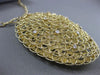 ESTATE EXTRA LARGE & LONG .30CT DIAMOND 14KT YELLOW GOLD FILIGREE WOVEN NECKLACE