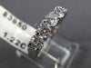 ESTATE 1.22CT DIAMOND 14KT WHITE GOLD 3D CLASSIC 5 STONE ANNIVERSARY RING #15212