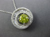 ESTATE LARGE 2.09CT WHITE & YELLOW DIAMOND 14K WHITE GOLD CIRCLE OF LIFE PENDANT