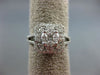 ESTATE LARGE .80CT DIAMOND 18KT WHITE GOLD INVISIBLE SQUARE FLOWER LOVE FUN RING