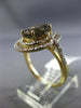 ESTATE LARGE 2.57CT DIAMOND & AAA SMOKY TOPAZ 14KT YELLOW GOLD ENGAGEMENT RING