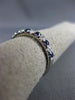 ESTATE .64CT DIAMOND & AAA SAPPHIRE 14K WHITE GOLD COMFORT FIT ANNIVERSARY RING