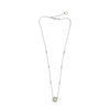 ESTATE 18KT WHITE AND YELLOW GOLD LOVE NECKLACE
