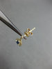 ESTATE .70CT DIAMOND & AAA SAPPHIRE 14KT YELLOW GOLD TEAR DROP HANGING EARRINGS