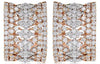 WIDE 1.6CT DIAMOND 18K ROSE GOLD MULTI FLOWER MULTI ROW CLIP ON HANGING EARRINGS