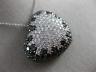 ESTATE EXTRA LARGE 6.85CT WHITE & BLACK DIAMOND 18KT WHITE GOLD 3D PAVE PENDANT