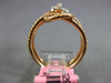 ESTATE WIDE .94CT DIAMOND 18KT WHITE & ROSE GOLD 3D LOVE KNOT LOCK FLOATING RING